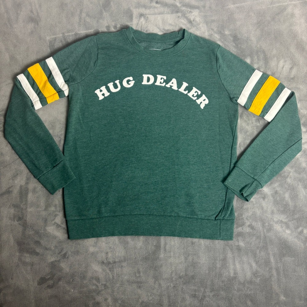Mighty Fine Women's S Hug Dealer Graphic Sweatshirt Grandmacore Granny Varsity